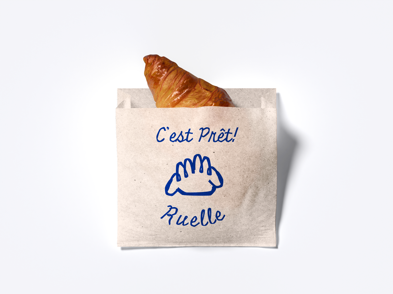 Ruelle branded croissant bag